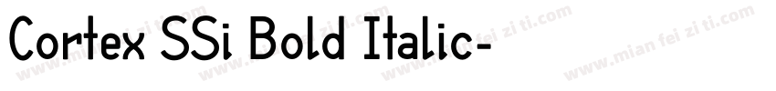 Cortex SSi Bold Italic字体转换